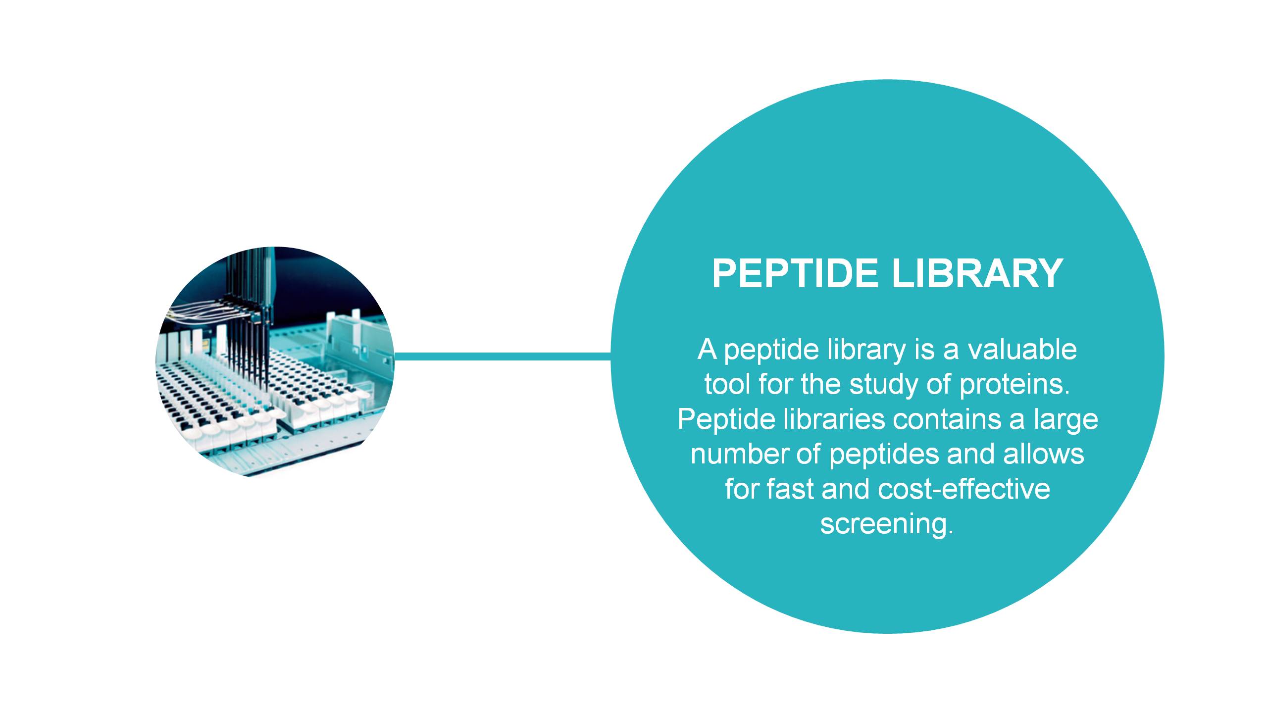 Peptide library synthesis screening tool